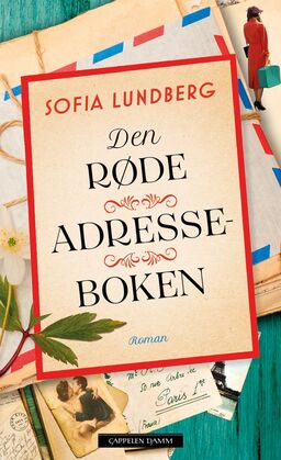 Bokforside. Den røde adresseboken. Foto.