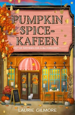 Pumpkin spice-kafeen. Bokforside. Foto.